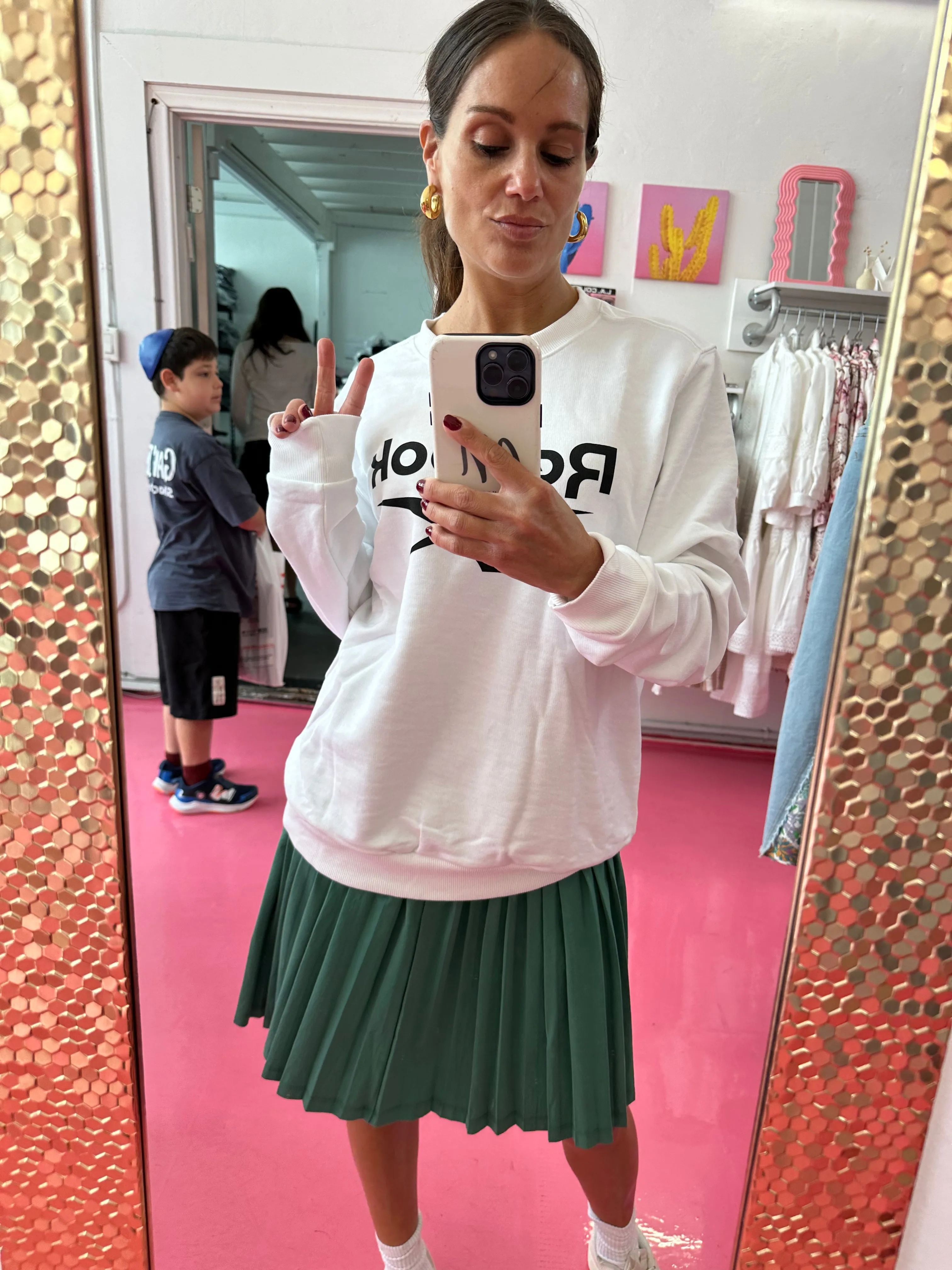 Light Edge Denim style MM MINI PLEATS - HUNTER GREEN