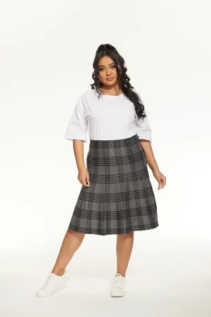 MM PURPLE LABEL - CHARCOAL PLAID (PLUS SIZE) Travel Influence