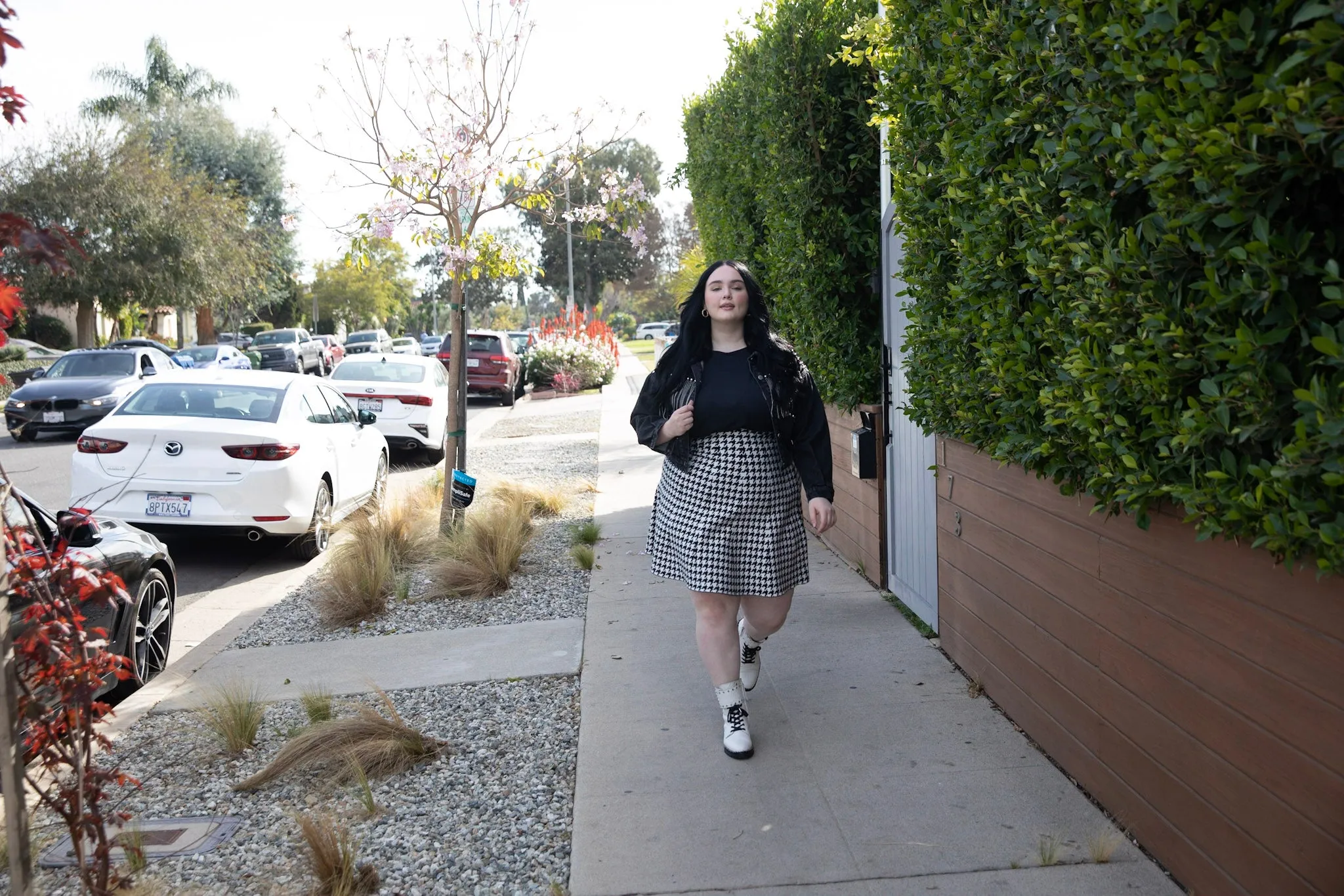 MM PURPLE LABEL - YR RND HOUNDSTOOTH 2.0 (PLUS SIZE) Easy Combo color block