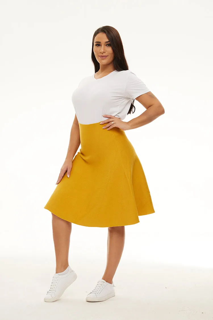 MM PURPLE LABEL - YR RND MUSTARD (PLUS SIZE) Boutique Exclusive Minimalist Chic