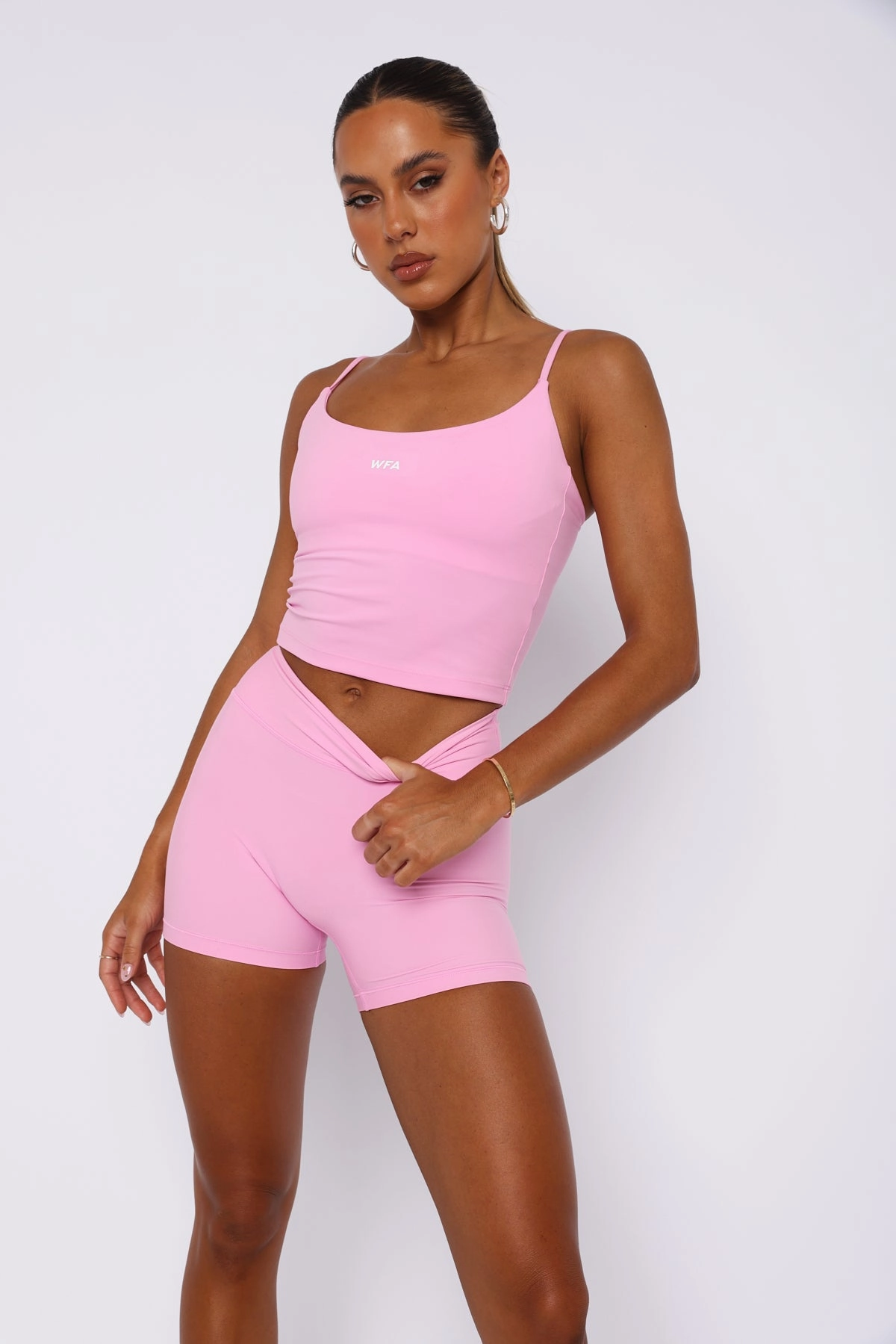 More Energy Crop Baby Pink Convertible Neckline