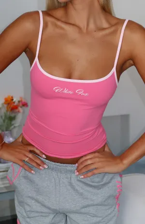 Lucky Thirteen Shaya Singlet Hot Pink Biodegradable Fiber