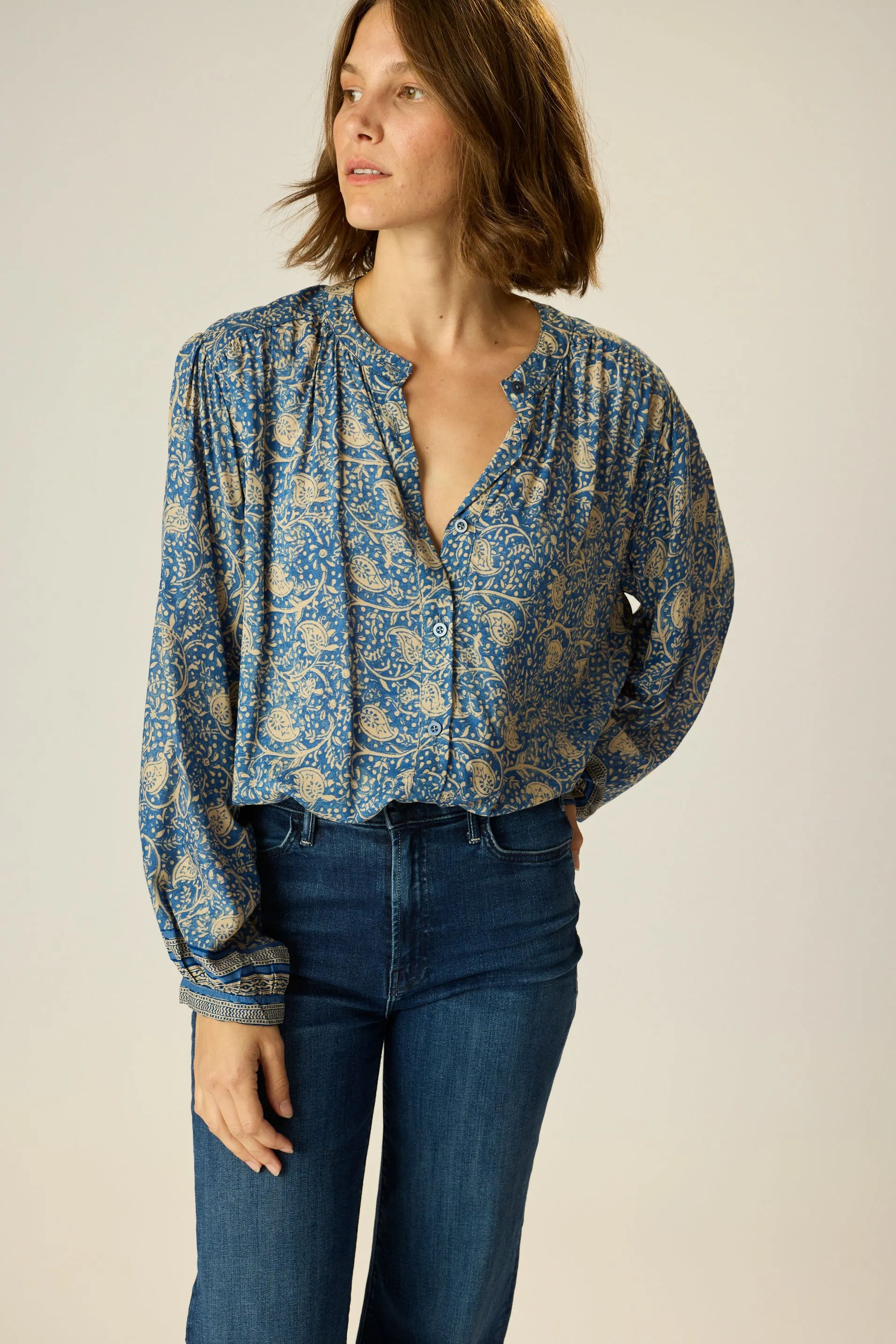 Non Iron Fabric Ribbed Trims TOLAN SHIRT