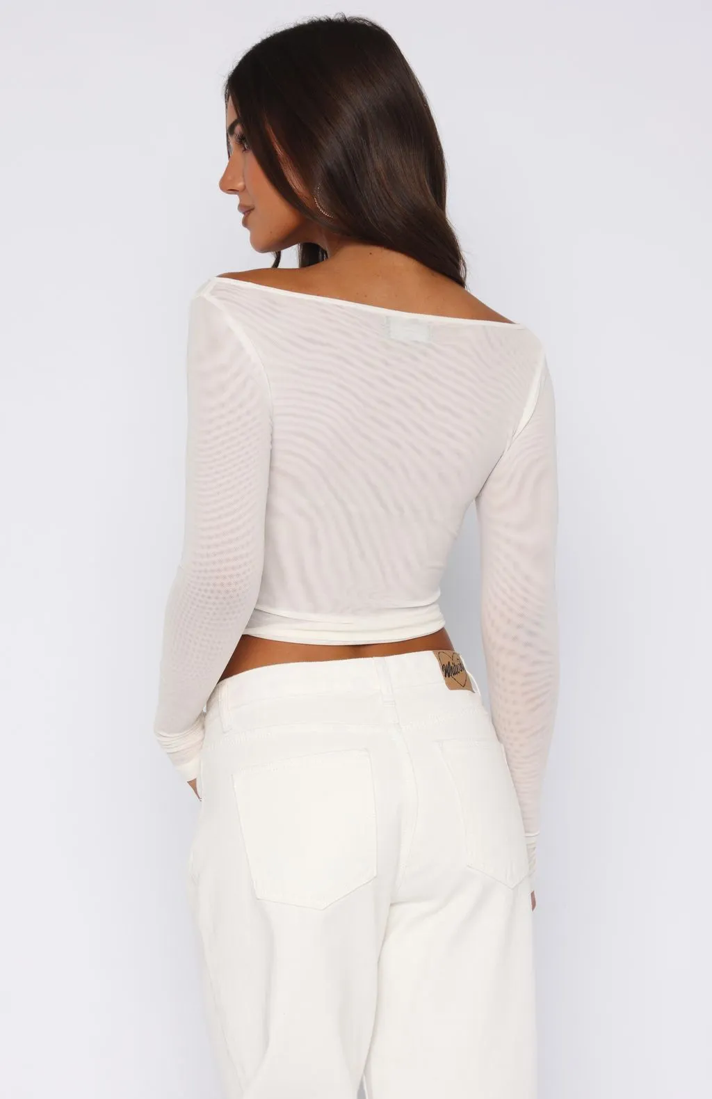 Soft Inner Lining Hypnotising Thoughts Top Ivory
