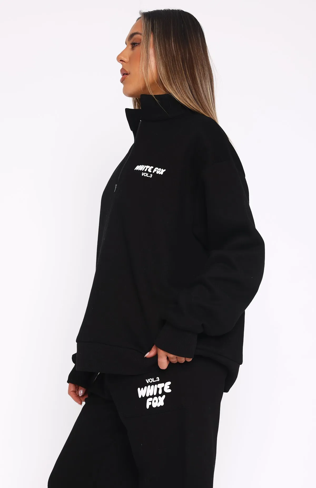 MoistureWicking Offstage Zip Front Sweater Monochrome