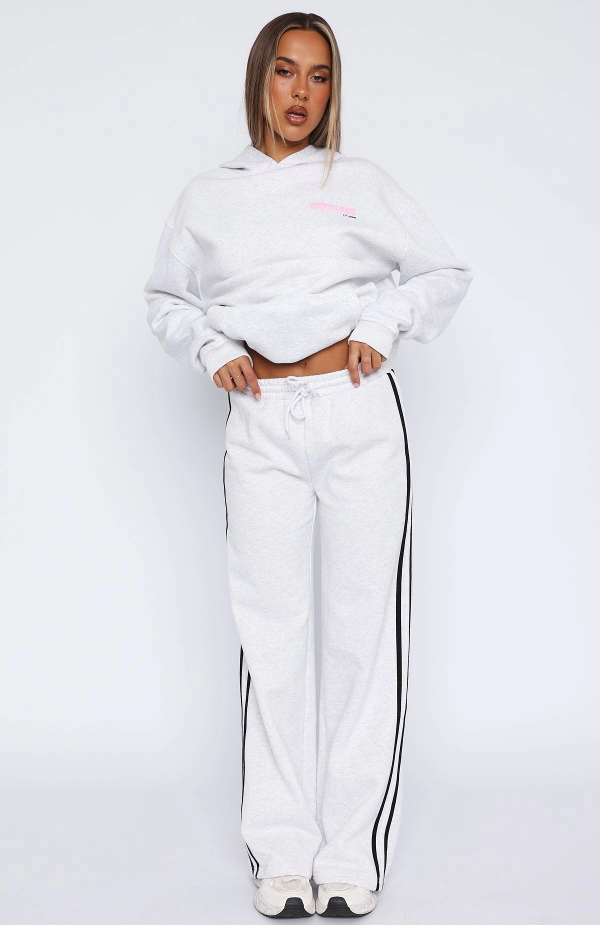 Brushed Inner Lining 11th Street Out & About Wide Leg Sweatpants Glaze