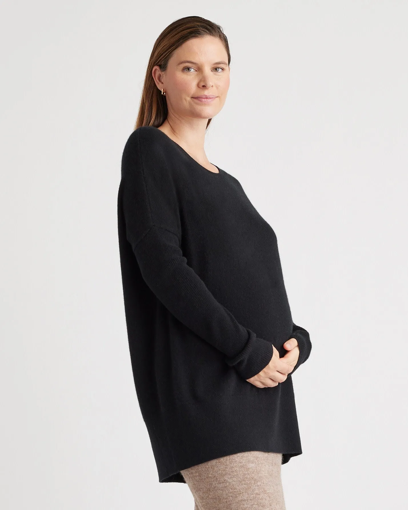 Mongolian Cashmere Maternity Oversized Batwing Sweater
