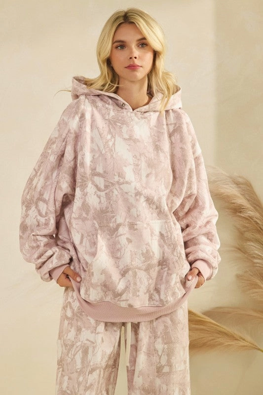 Morgan Camo Fleece Hoodie Stylish Dress