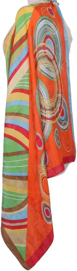 MuLanLegend Turkish Silk Scarf | Light Weight Jacquard Silk Square Scarf | Head Wear Wrap | Creative Design Style