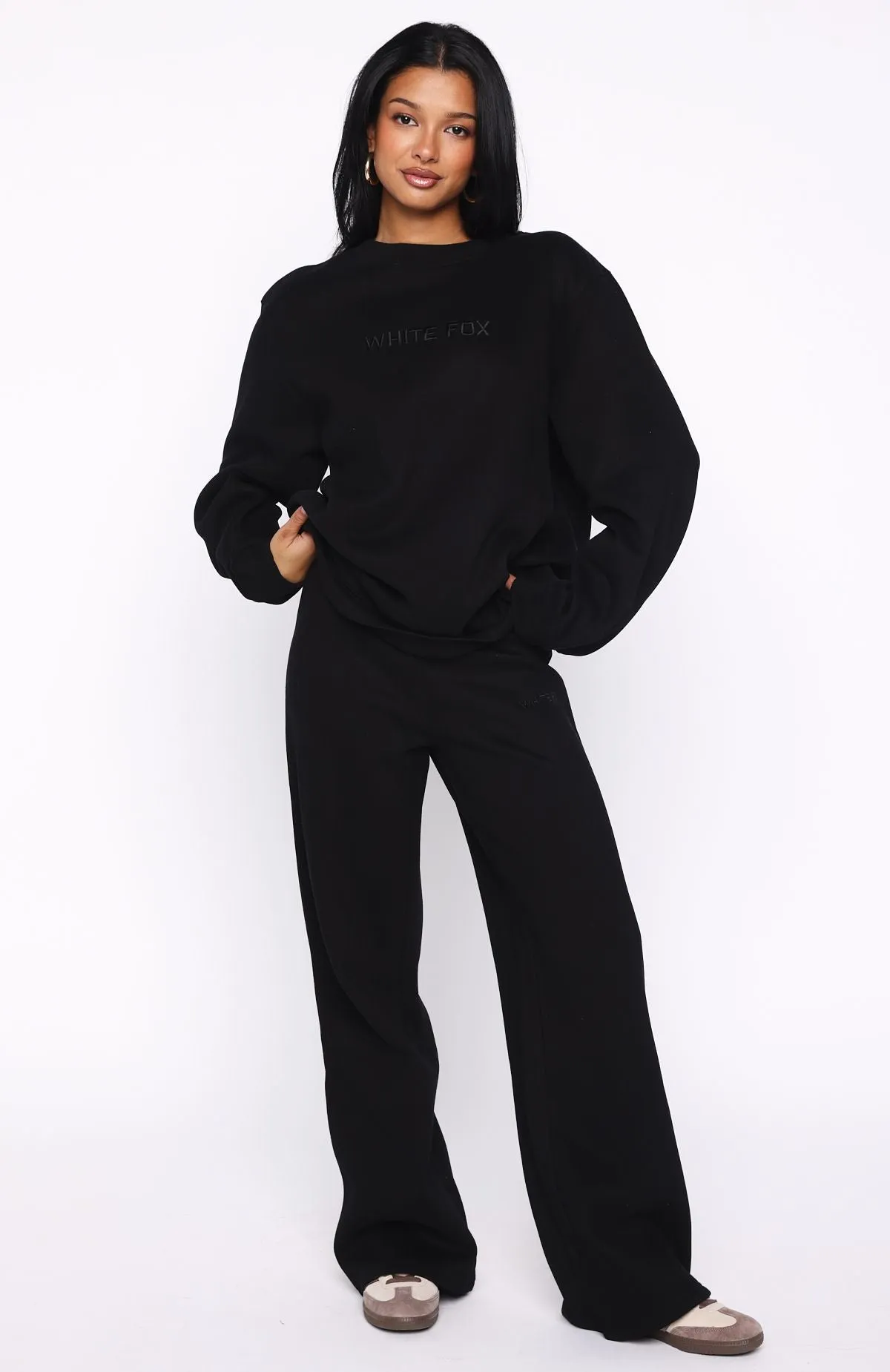 Stay Lifted Wide Leg Sweatpants Black Layer Ready