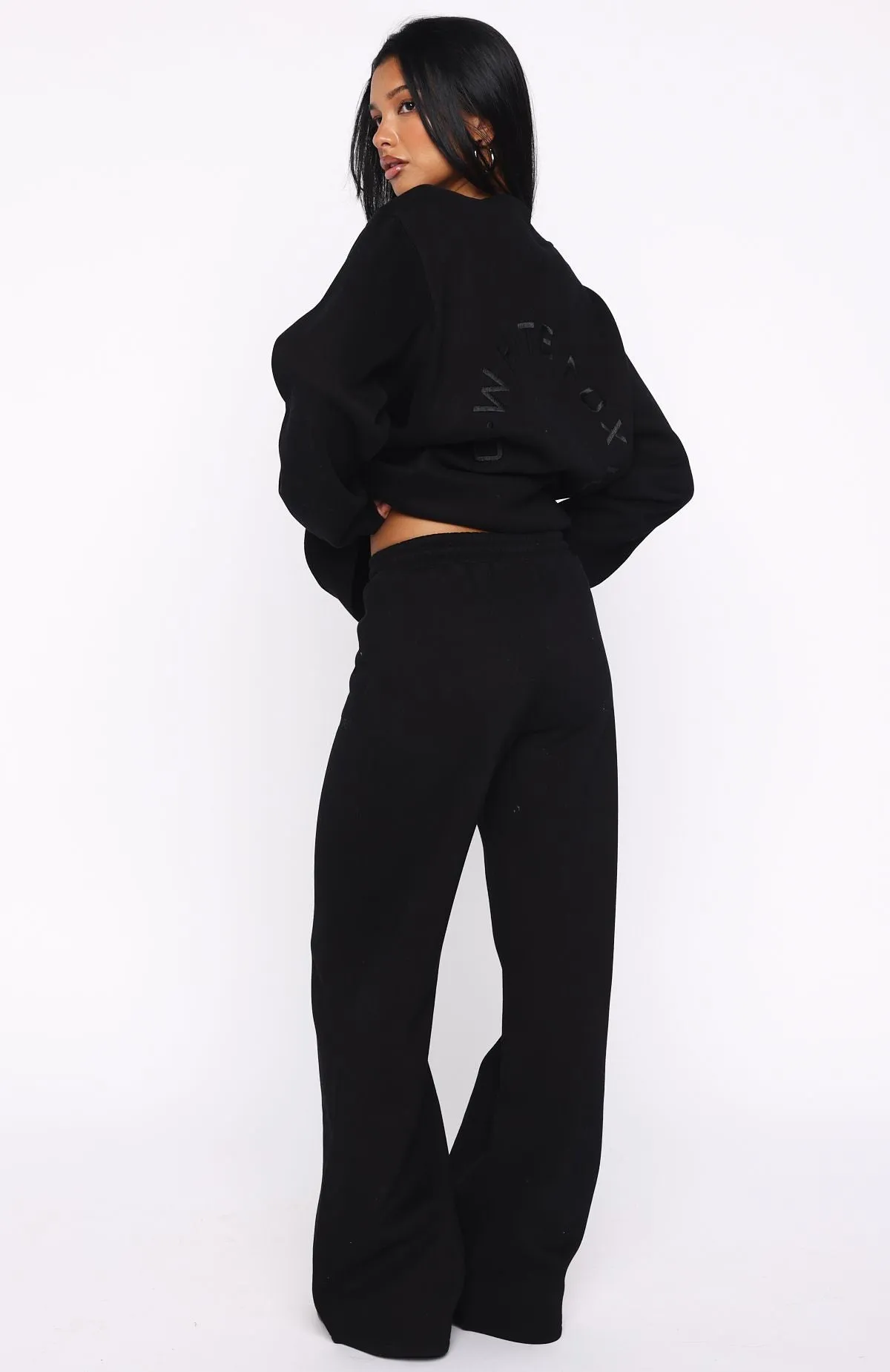 Outdoor Warmth Airy Feel Stay Lifted Wide Leg Sweatpants Black