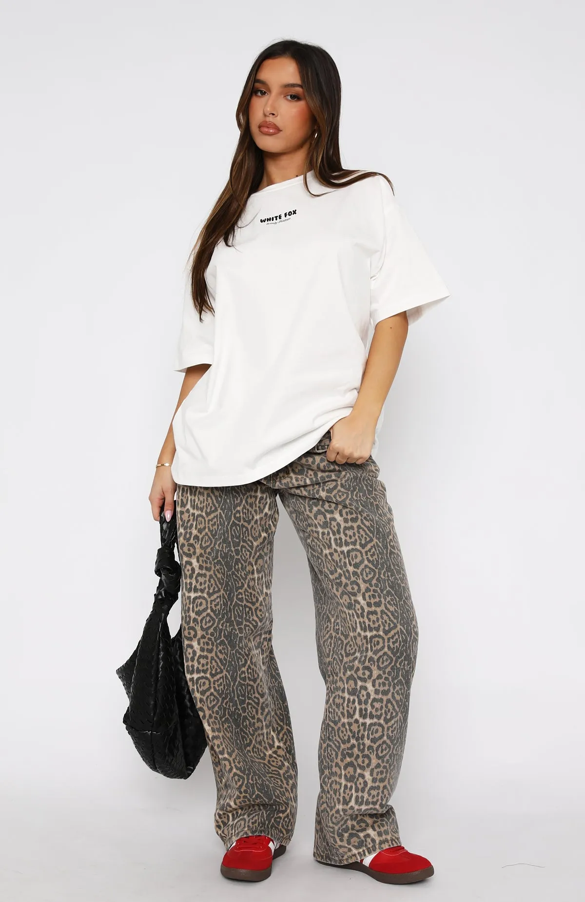 All I've Got Oversized Tee White Seamless Knit Design Soft Touch Texture