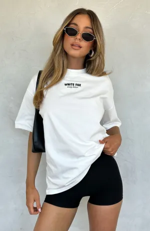 All I've Got Oversized Tee White Sustainable Production Methods Hidden Button Placket