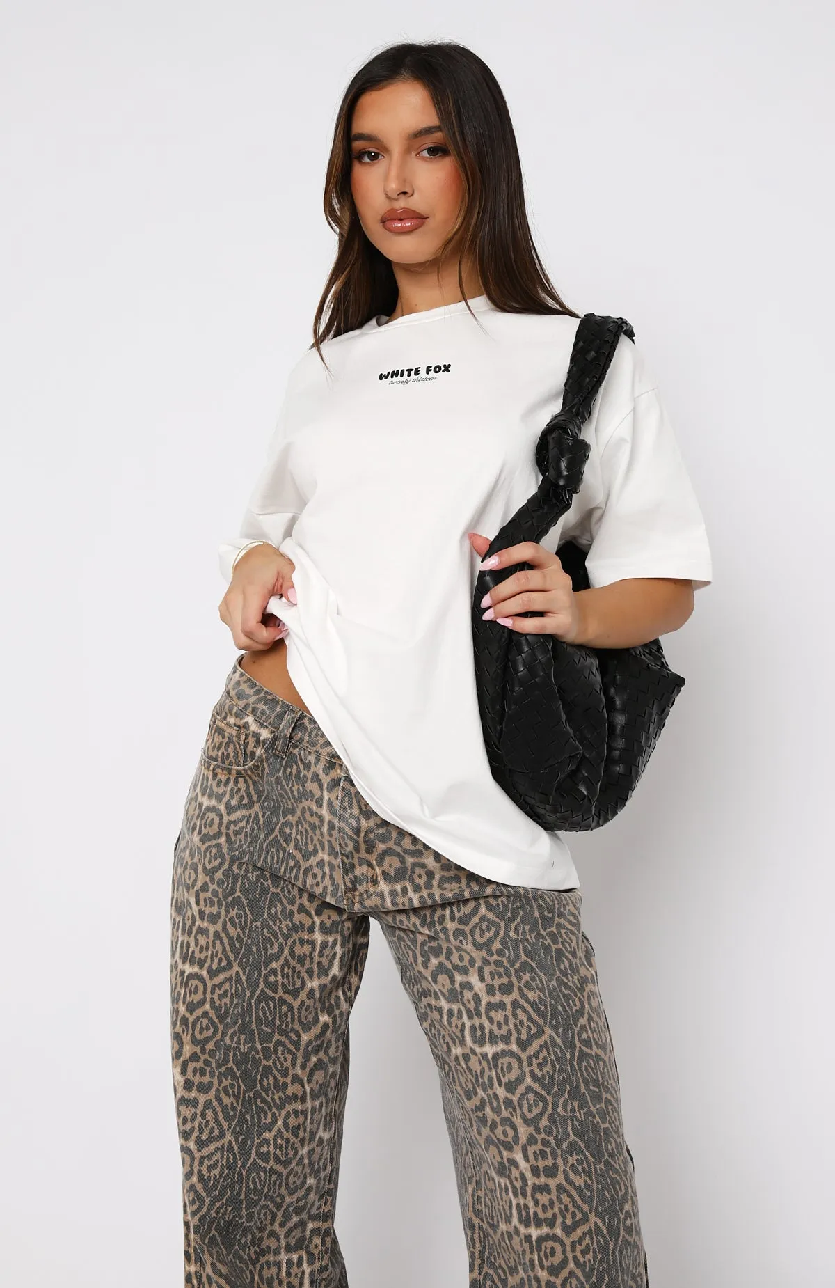 FlexibleRibbedTrims All I've Got Oversized Tee White