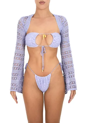 Catalina Halter Bikini Top | Violeta Crochet Distressed Texture