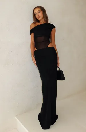 Stylish Tank Girls Night Maxi Dress Black