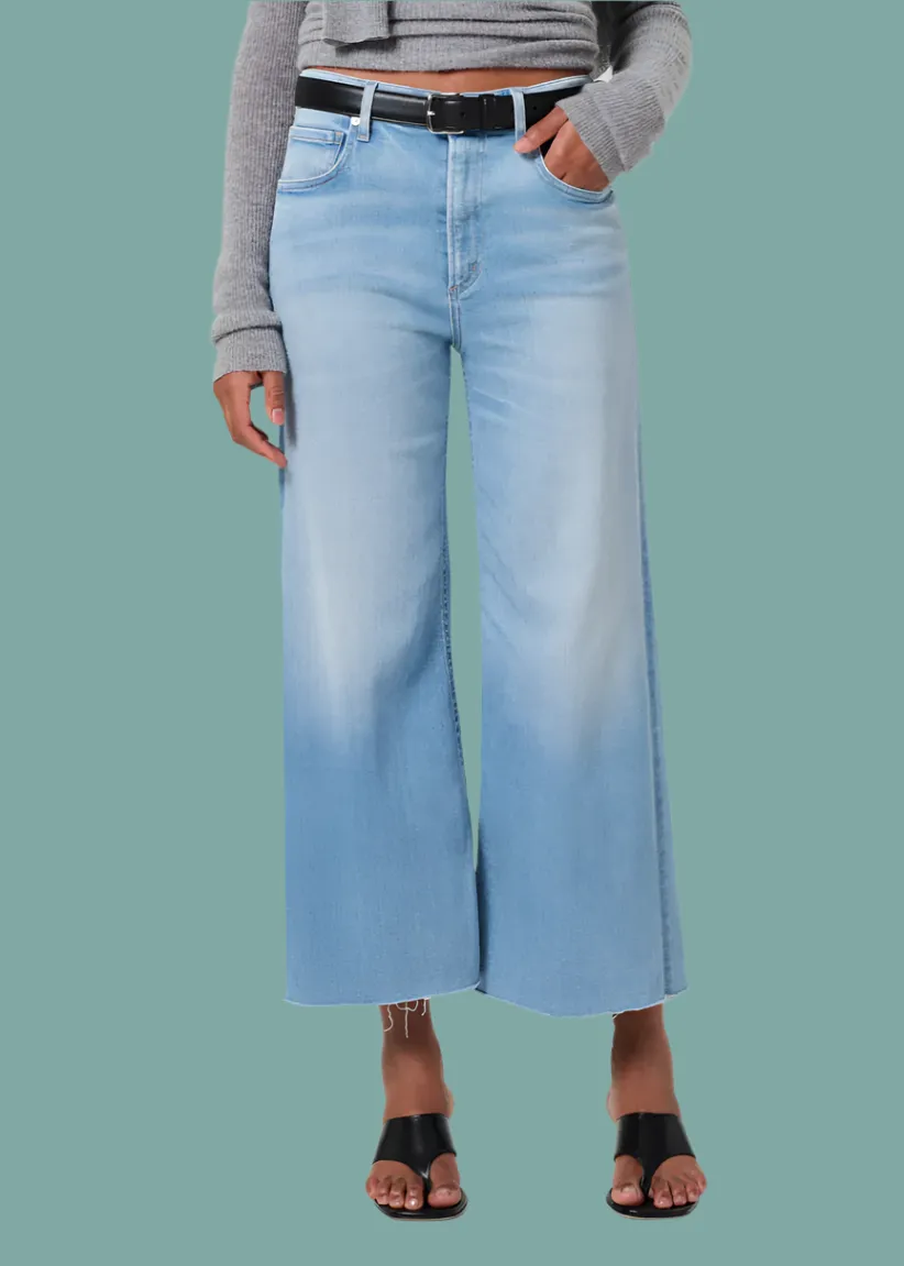 Classy Fit Lyra Wide Leg Crop Jean - Belmont