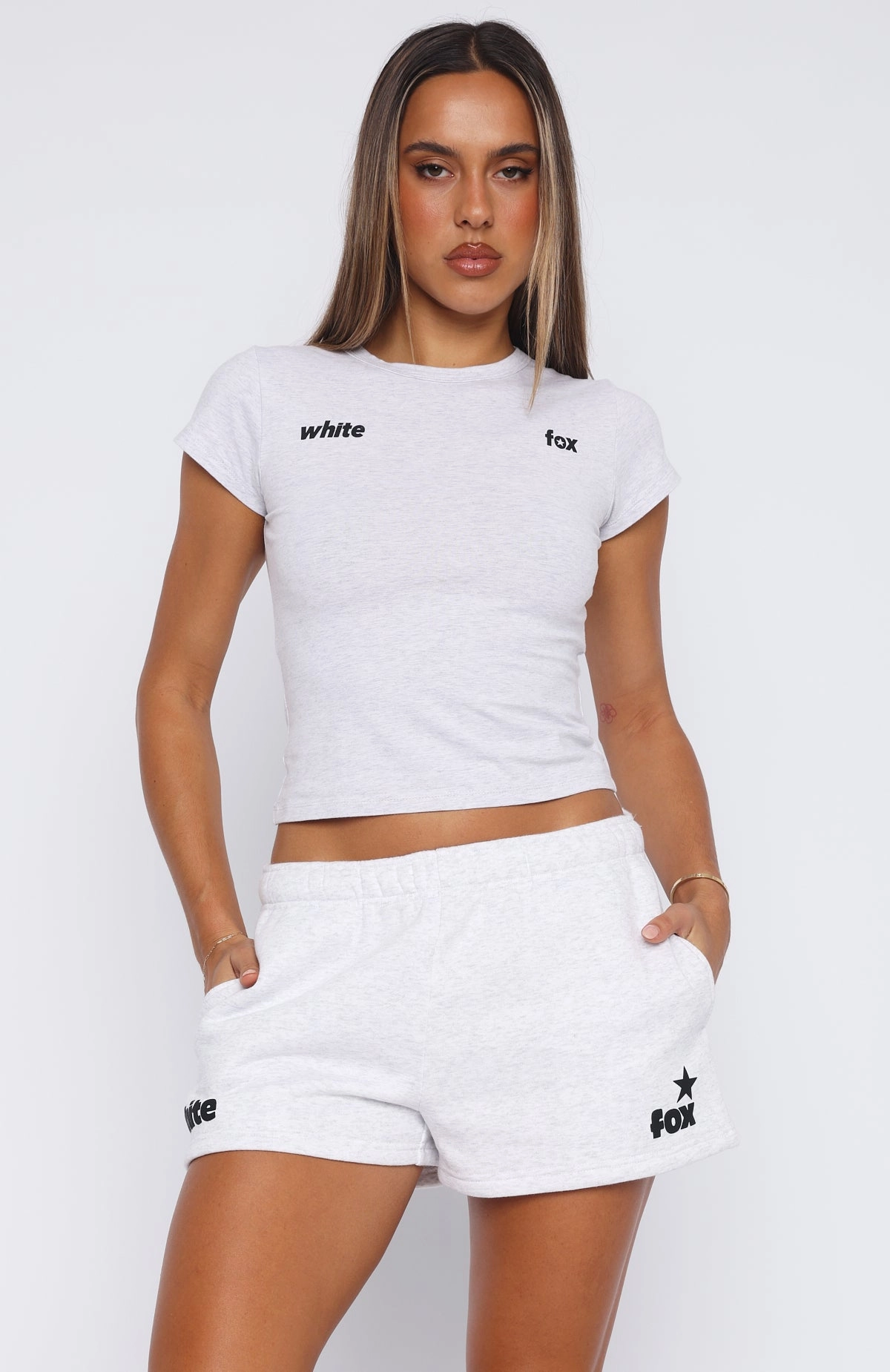 Breathable fabric From The Archives Charli Lounge Shorts Grey Marle