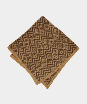 Mungai Jacquard Pocket Square in Brown