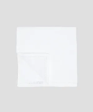 Mungai Punto Quadro Pocket Square in White