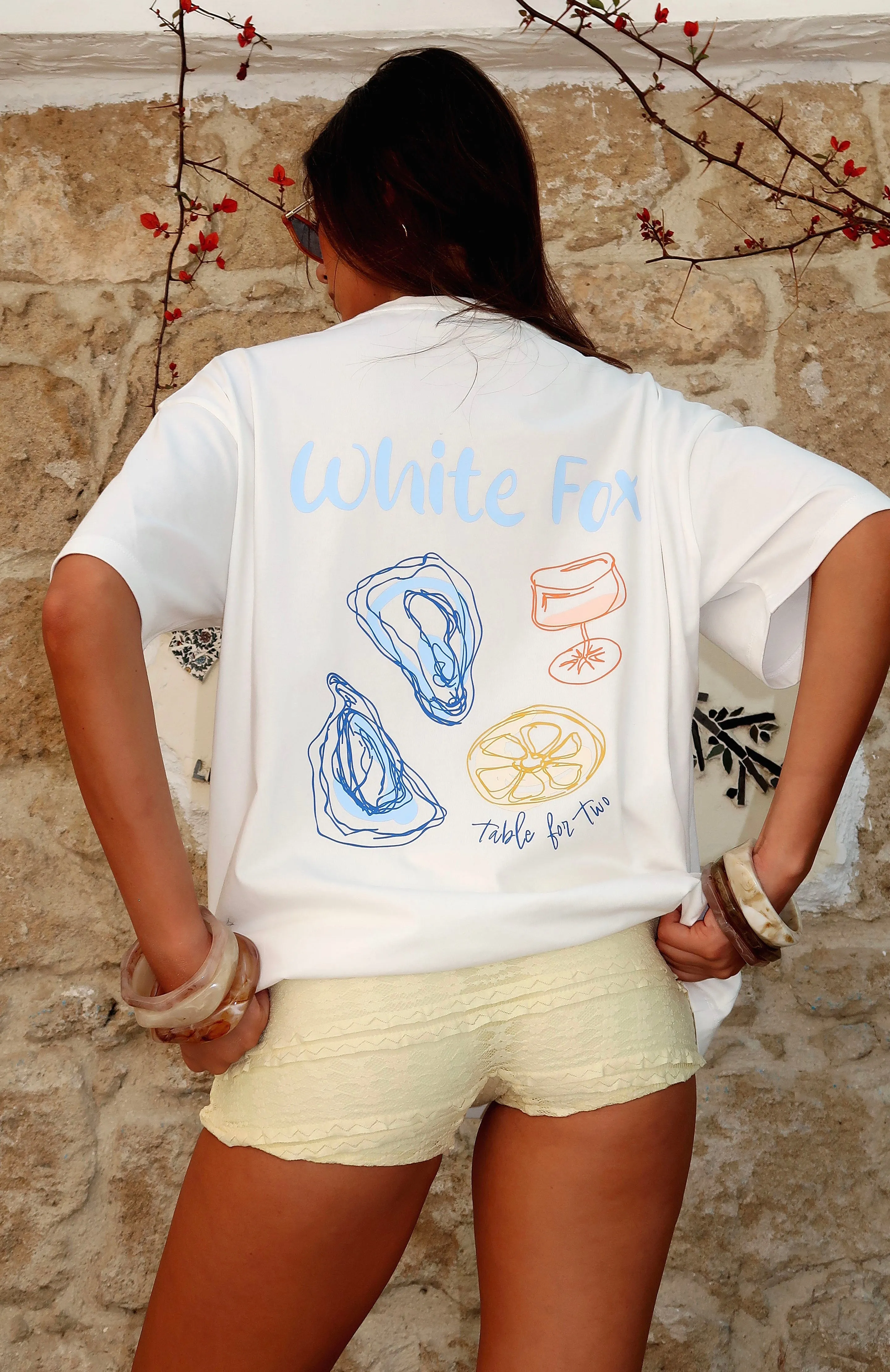 Sporty Blouse Mykonos Mindset Oversized Tee White