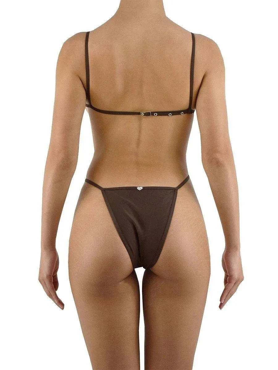 NAOMI TOP | CHOCOLATE Biodegradable Fiber Composition Summer Dress