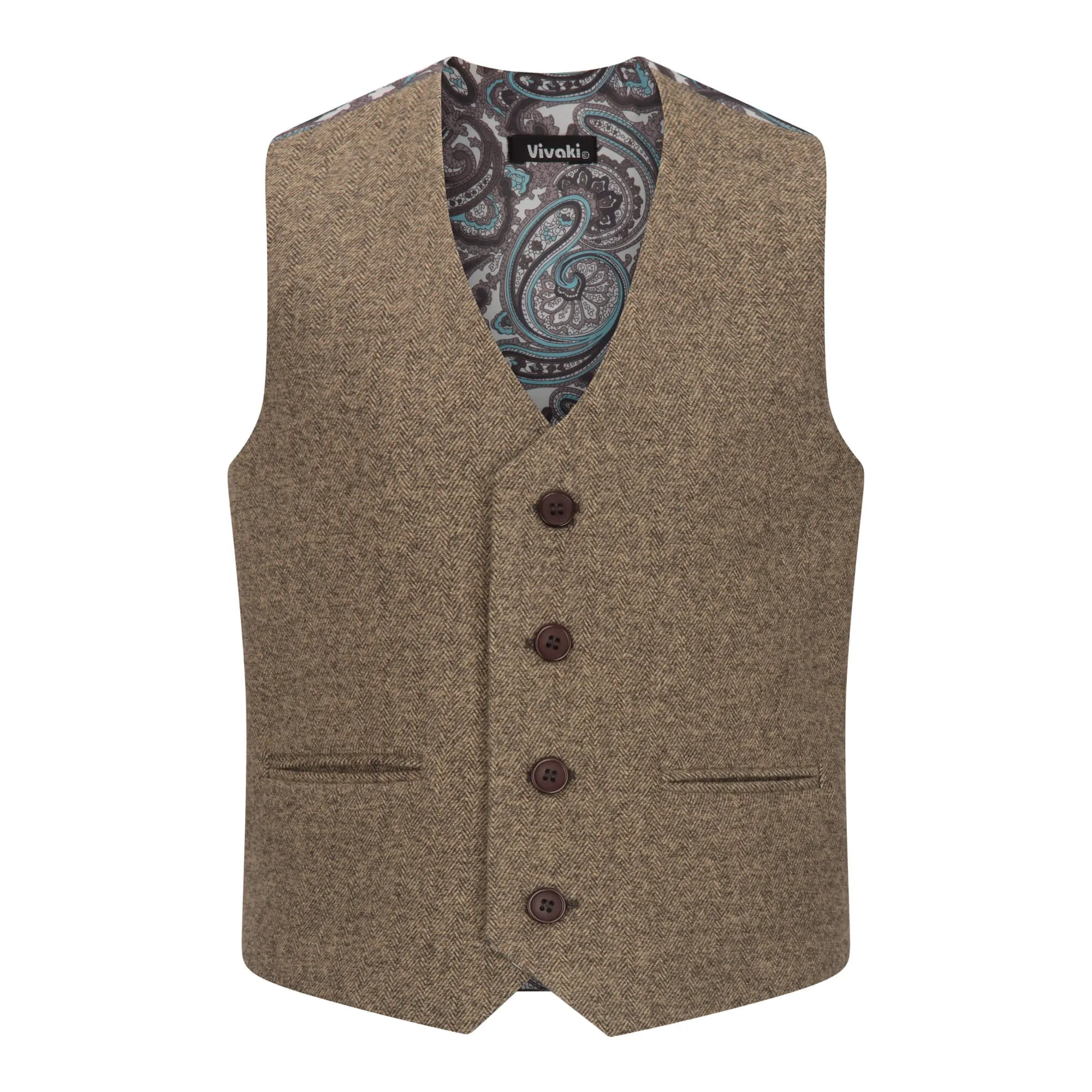 Nathan - Chestnut 5 Piece Suit
