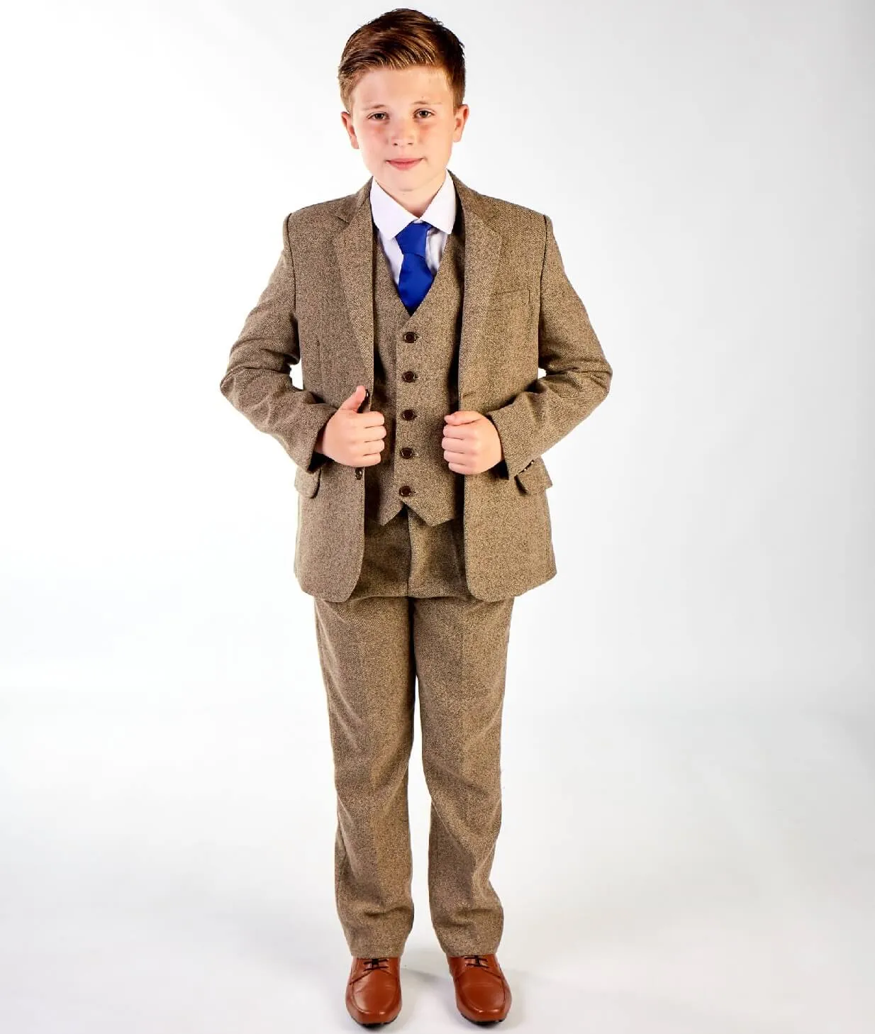 Nathan - Chestnut 5 Piece Suit