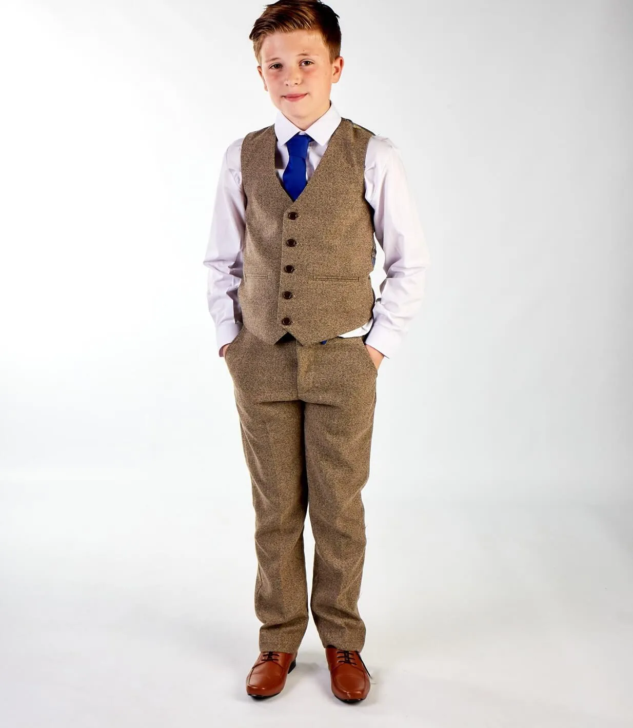 Nathan - Chestnut 5 Piece Suit