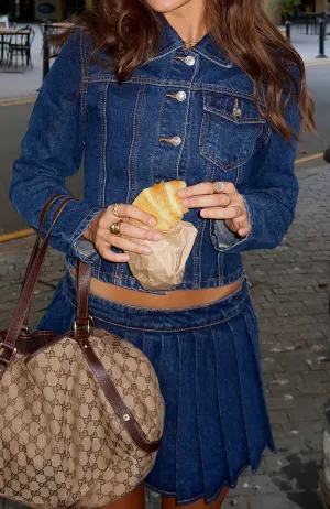 Ayla Denim Jacket Dark Blue Key Feature Breezy Flow