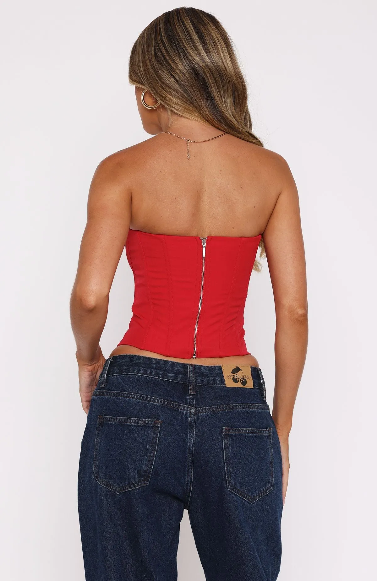 BambooBlend Never Love Again Strapless Bustier Red