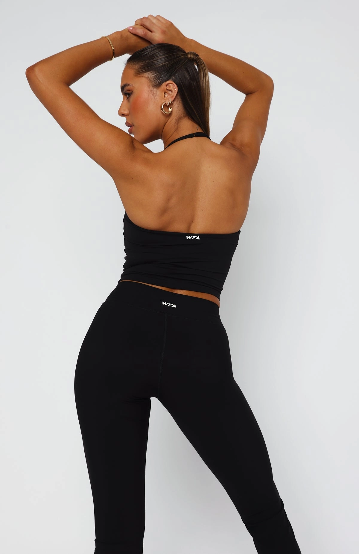 ContrastTipping AdjustableNeckline Never Last Crop Black