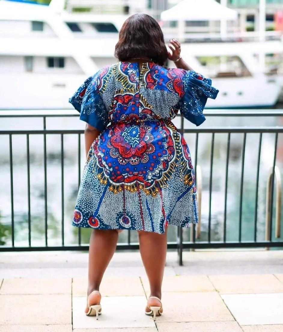 New in Nnaya  African Print Shift Dress