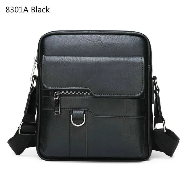 New Men's Business Leather Briefcase | 14 Inch Laptop Bag