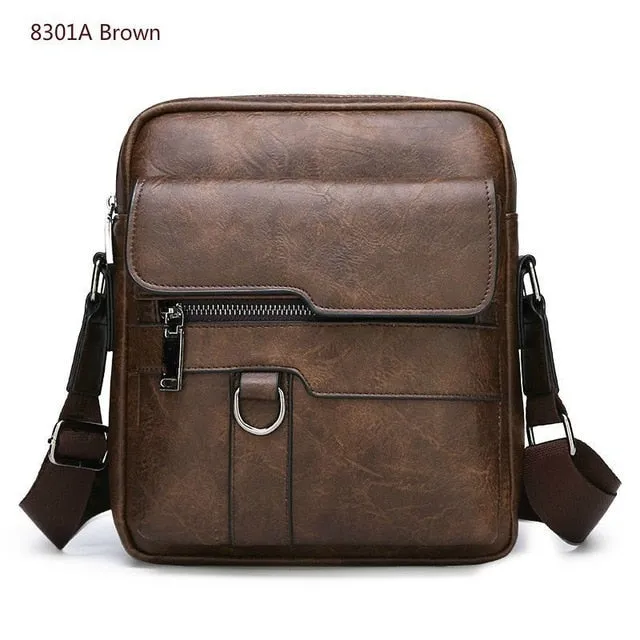 New Men's Business Leather Briefcase | 14 Inch Laptop Bag