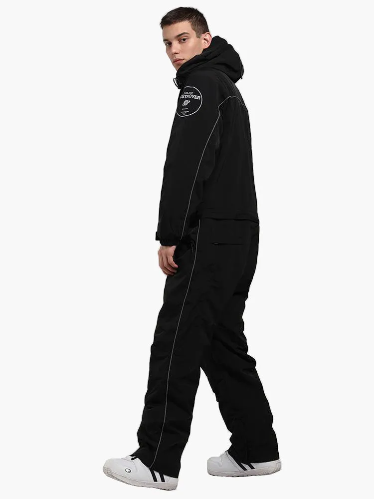 new ski suit fluorescent camouflage waterproof and breathable night single and double board one-piece snow suit