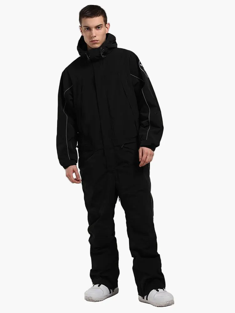 new ski suit fluorescent camouflage waterproof and breathable night single and double board one-piece snow suit