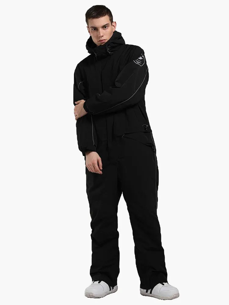 new ski suit fluorescent camouflage waterproof and breathable night single and double board one-piece snow suit