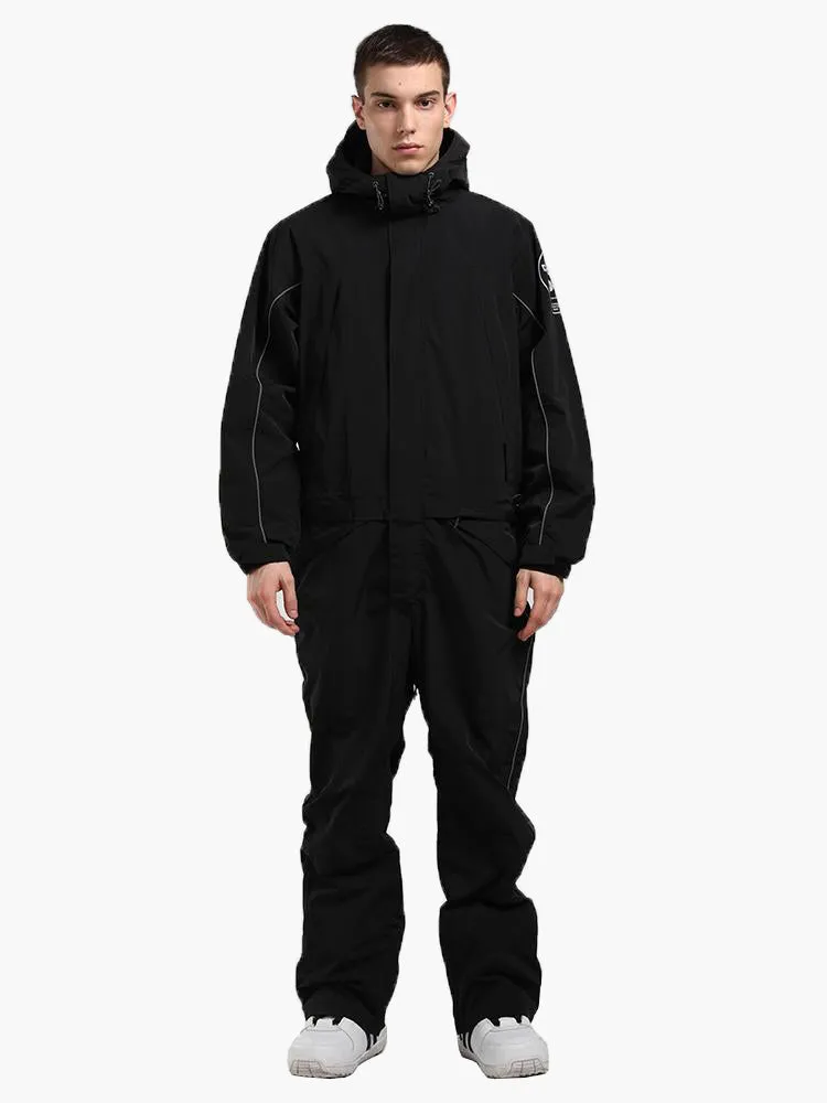 new ski suit fluorescent camouflage waterproof and breathable night single and double board one-piece snow suit