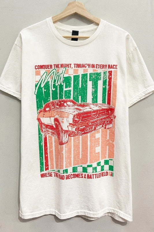 Reverseble Design Comfy Cardigan Night Rider Graphic Tee S-XL