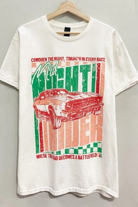 Reverseble Design Comfy Cardigan Night Rider Graphic Tee S-XL