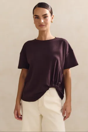 Light Reflective Printing Nina Tee (Chocolate)