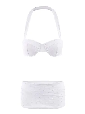 Priscilla Swim Skirt | Milk Eyelet Active Look MoistureControlLiner