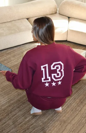 Reinforced Hemline No Hesitation Oversized Sweater Burgundy