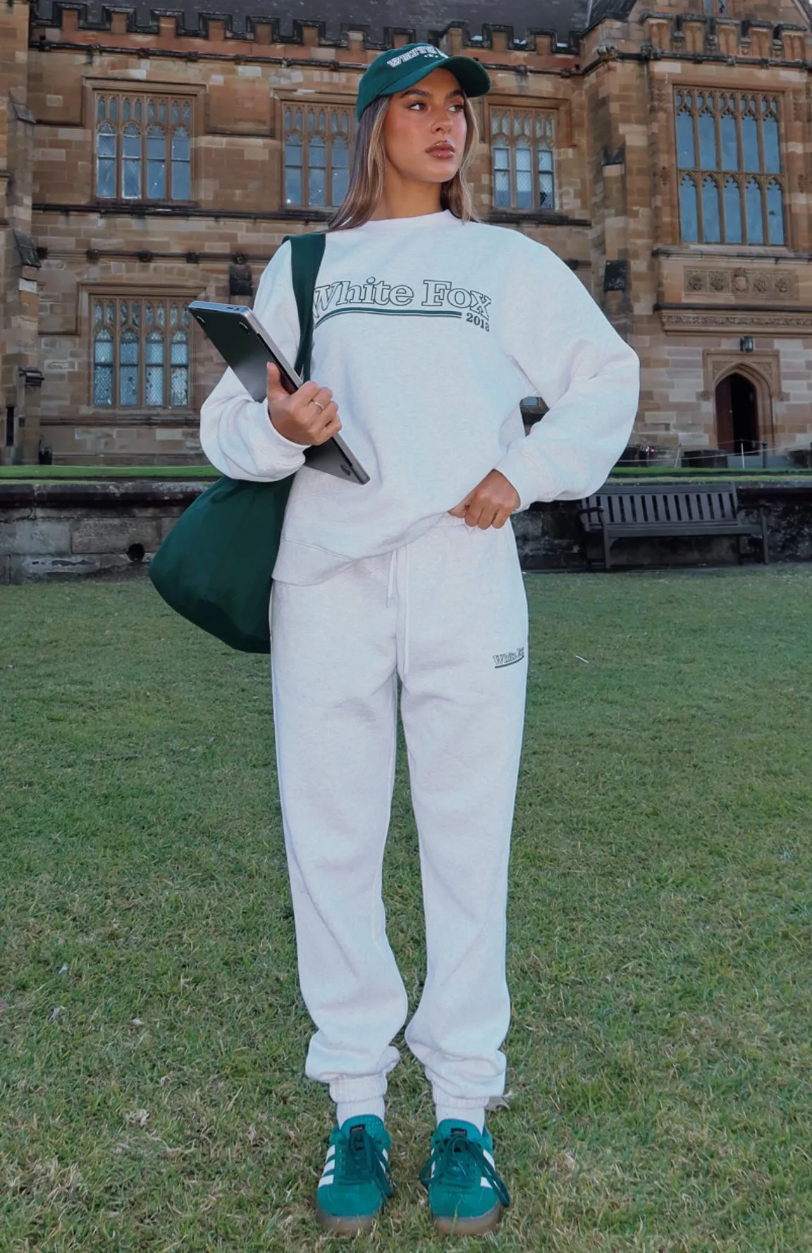 No Hesitation Sweatpants Grey Marle weekday look