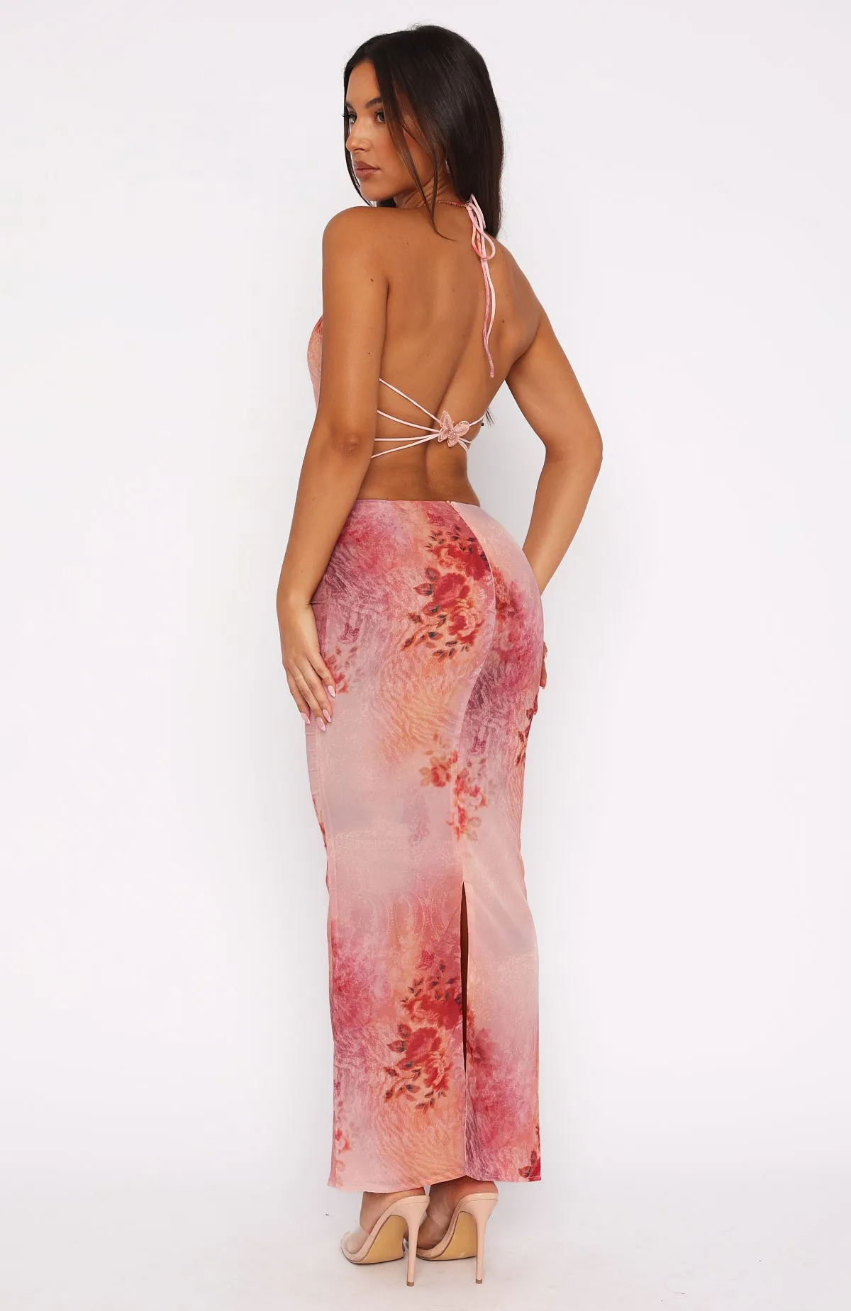 No Later Maxi Skirt Peach Nectar mix and match