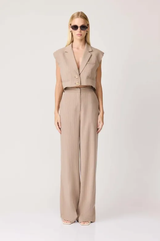 Feminine Fit Smooth Fit Lining Orlena Vest and Trousers Set