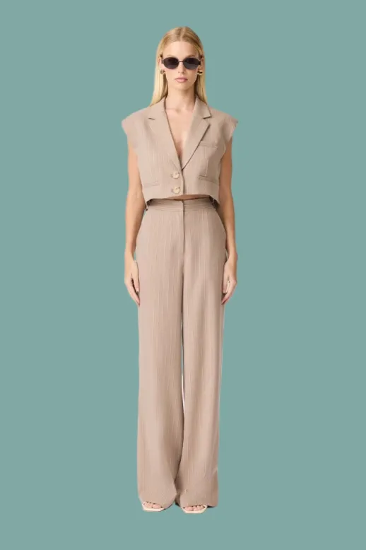 Stretchable Orlena Vest and Trousers Set