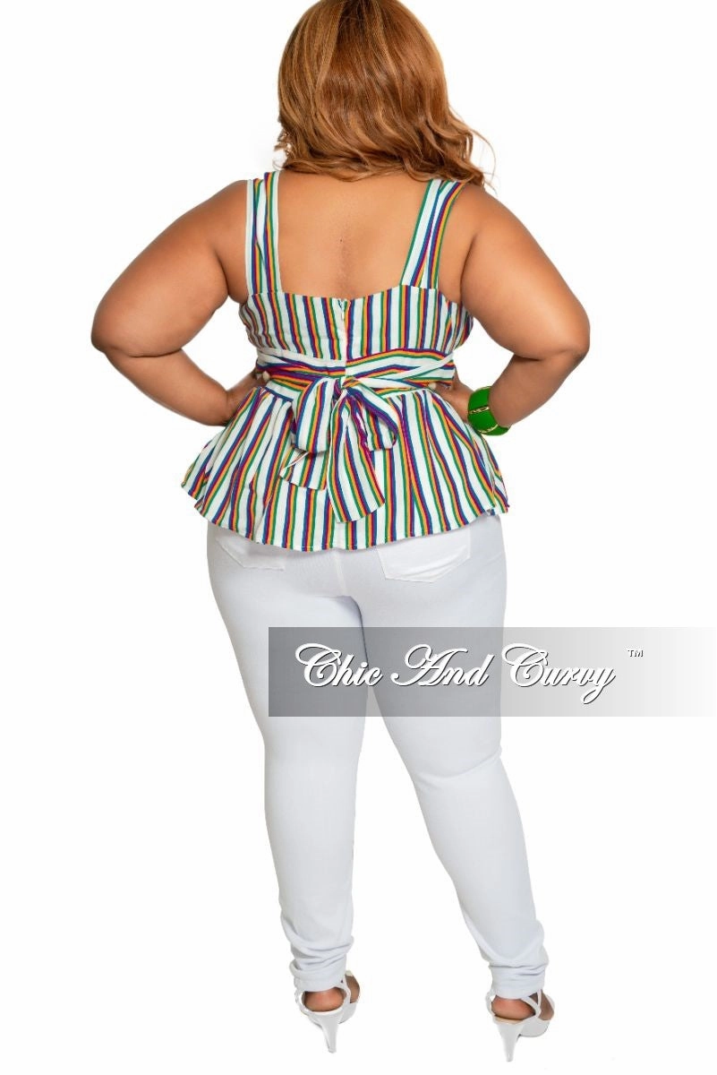 Final Sale Plus Size Distressed Jeans in White Soft and Light