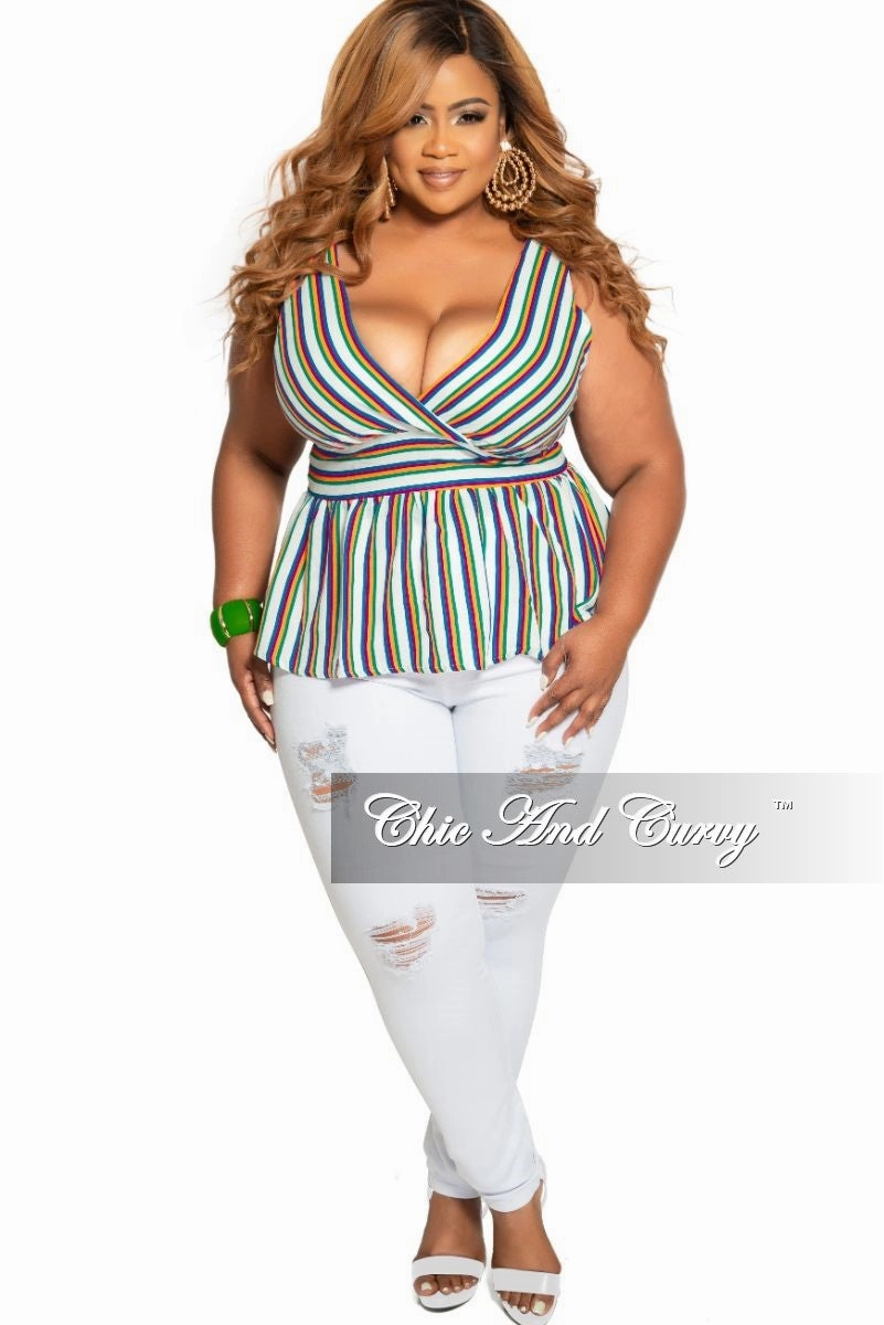 Ventilated Panels Final Sale Plus Size Distressed Jeans in White